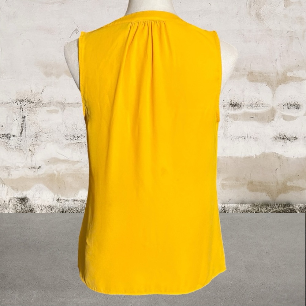 7th Avenue by NY & Company Women's Yellow V-Neck Blouse Size Small - Picture 4 of 6